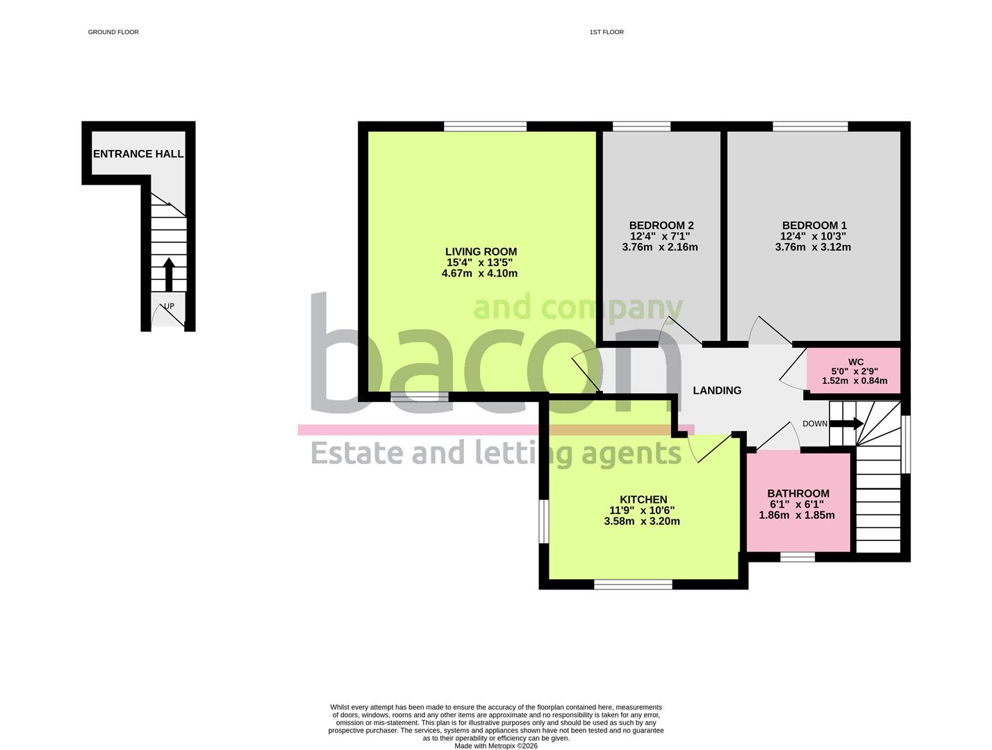 Floor Plan | Flat - Garden | Poulters Lane, Broadwater, Worthing, West Sussex, BN14  7SX | For Sale